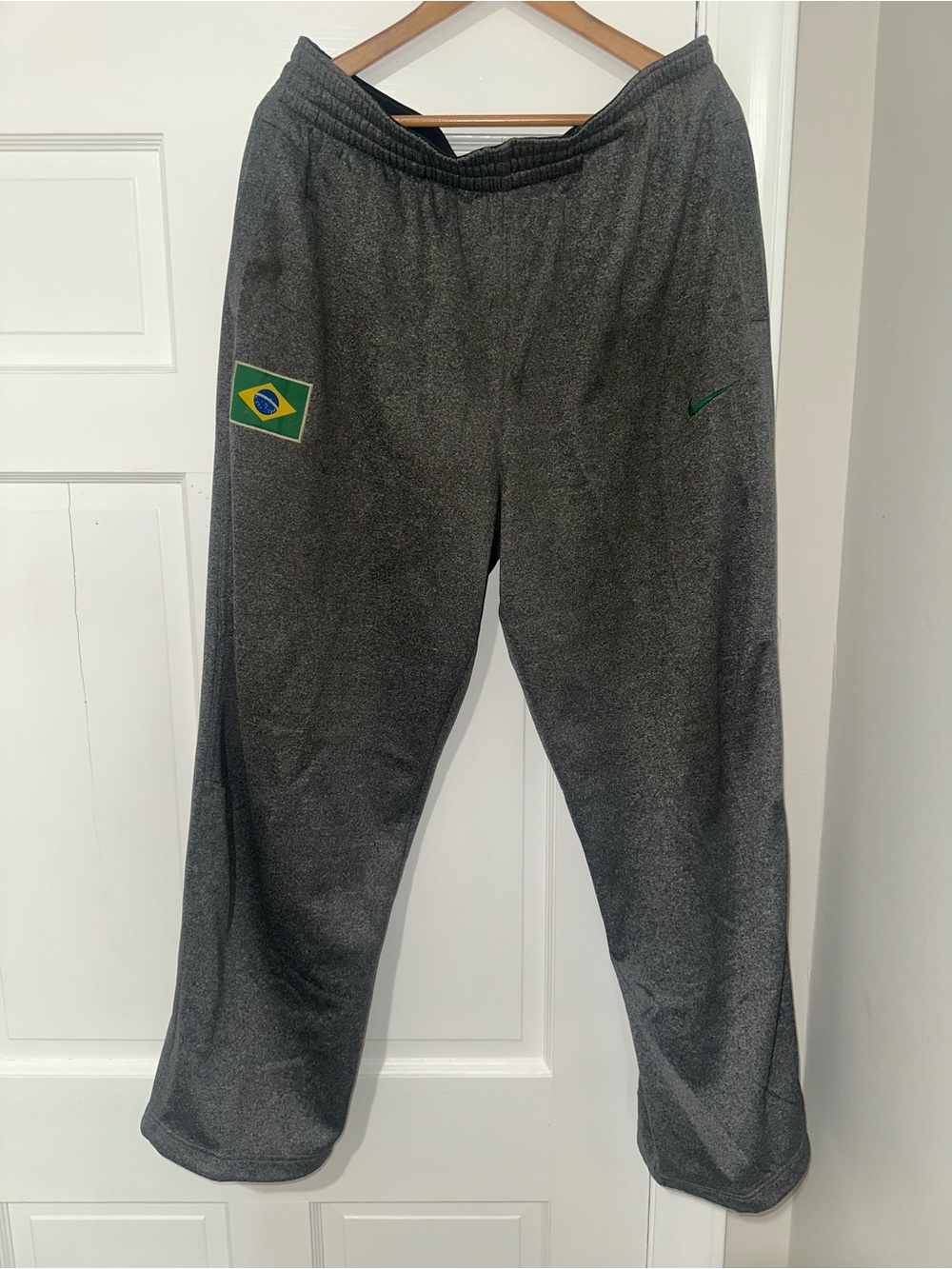 Nike Men’s Dark Gray Sweatpants with Brazil Patch